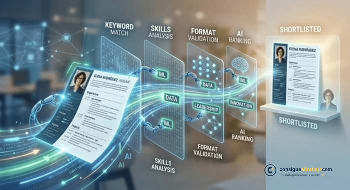 imagen de un CV optimizado con IA